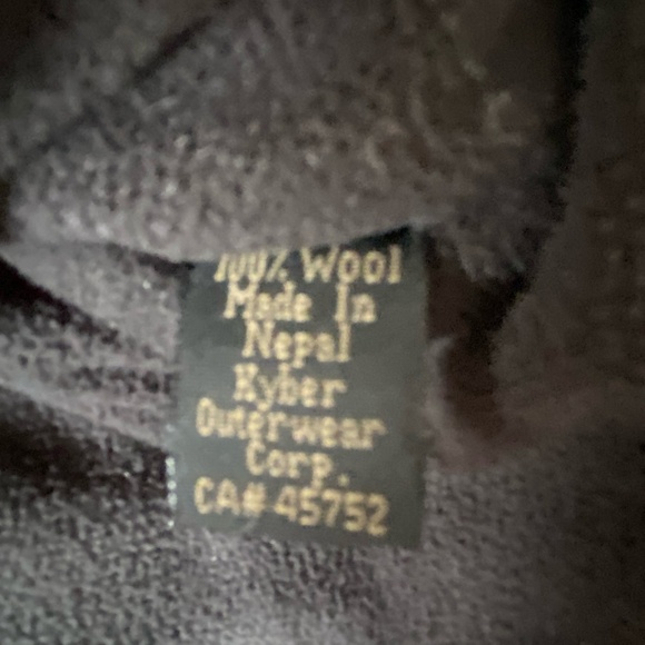 Kyber Grey Wool Fleece Lined Hooded Drawstring Knit Outdoor Cabin Coat. Sz-M - Picture 11 of 15